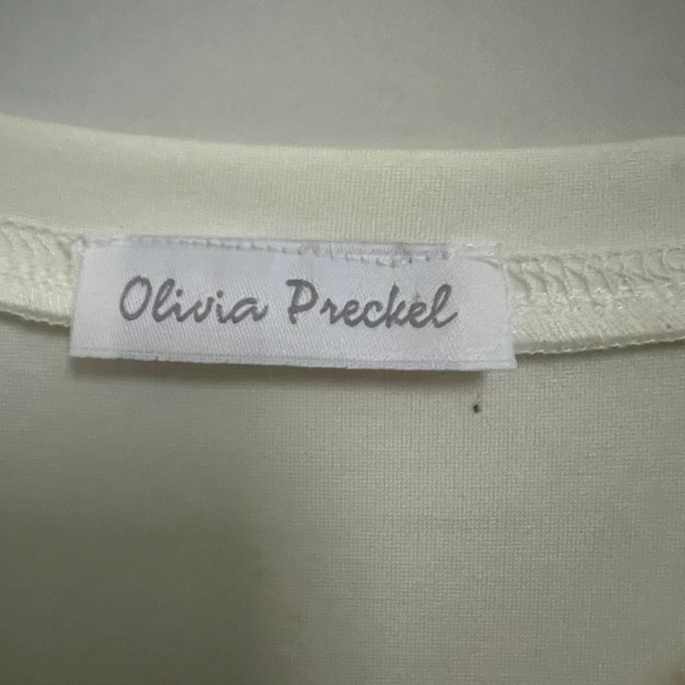 Olivia Preckel Elegant Cream Tie-Front Blouse - Picture 4 of 9